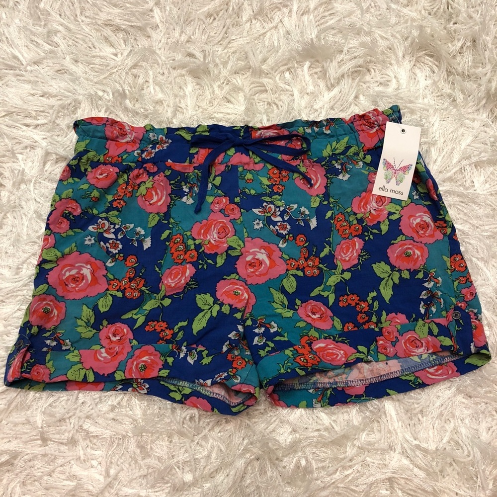 NWT Ella Moss Floral Shorts with Pockets! Size L